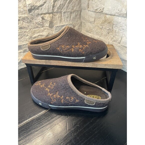 KEEN Timberline Seal Brown Wool Mules Womens Sz 6 Slip On Casual Comfort Shoes - Picture 4 of 9